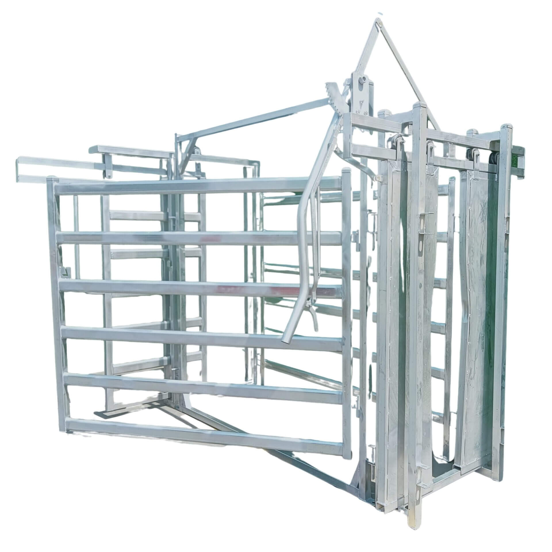 Economical cattle crush with Heavy duty cattle panel swing gate – Mixsteel