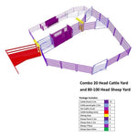 Combo 20 Head Cattle Yard and 80-100 Head Sheep Yard Design