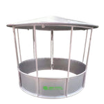 Round hay feeder with Roof