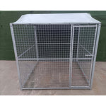 Hot Dipped Galvanised Dog Enclosure with roof - 1.8m high x 2m wide (50mm x 50mm)