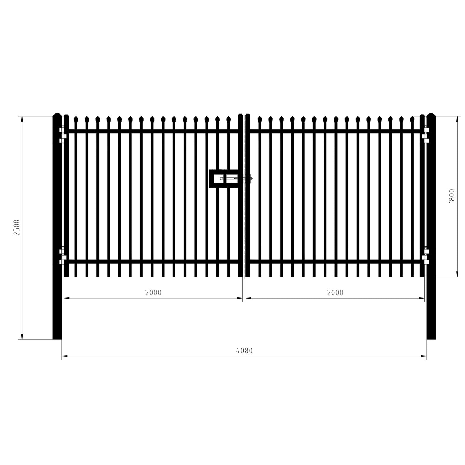 1.8m high x 4m long Double Swing Gate