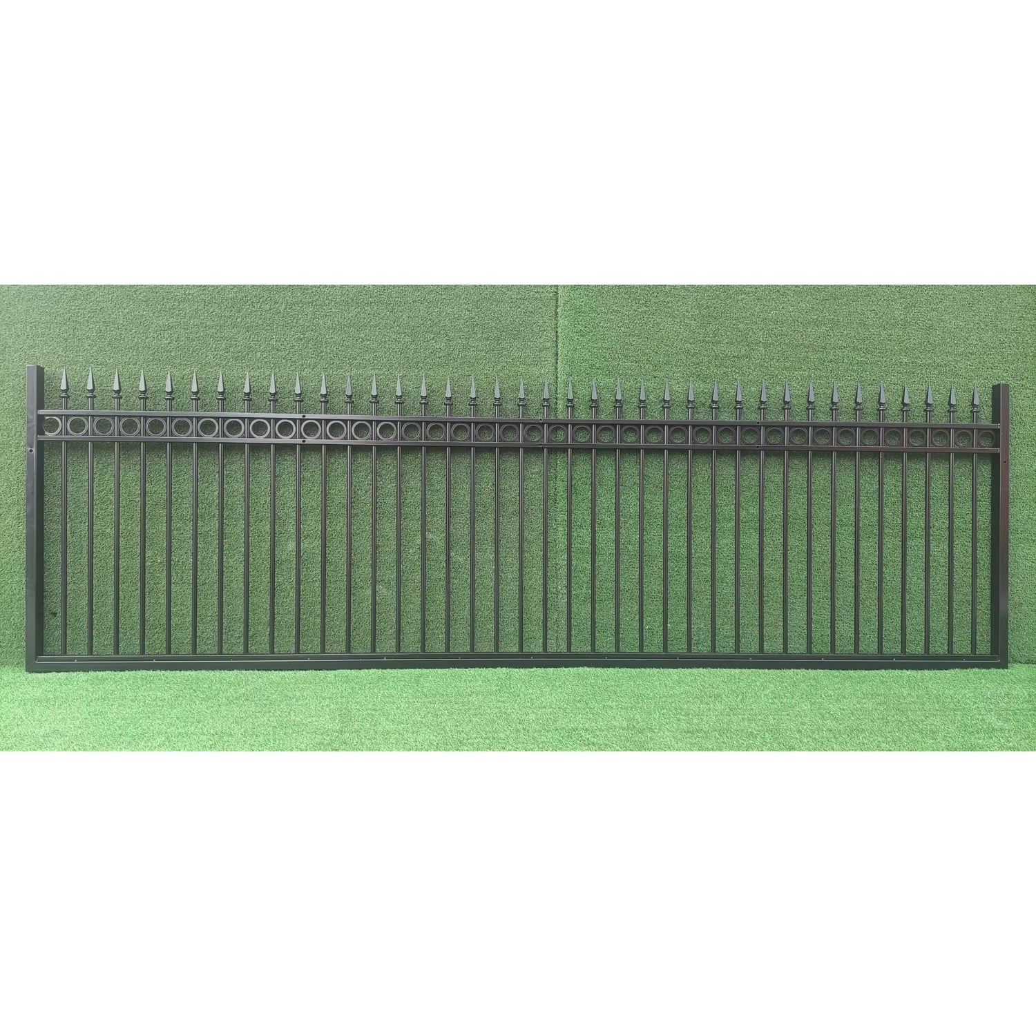 1.2m high x 4m long Ring and Spear Top Sliding gate