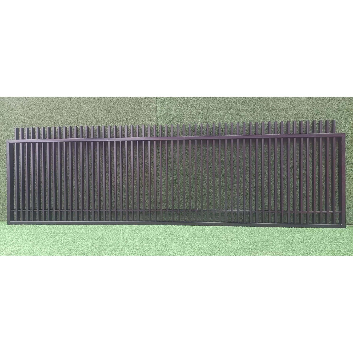 1.2m high x 4m long Steel Blade Fence Sliding Gate