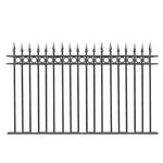 1.2m high x 2m long Ring and Spear Top Fence