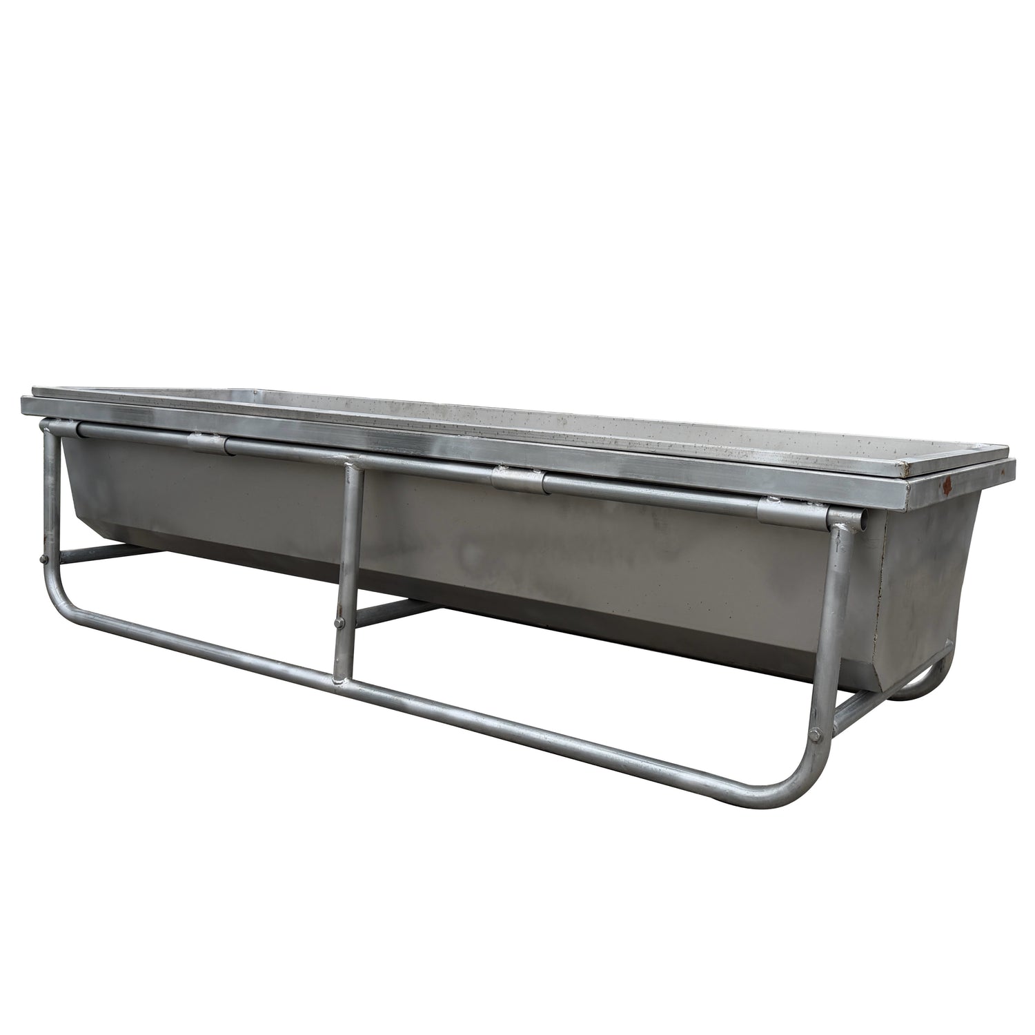 0.45m high x 0.6m wide x 3m long Stainless Steel Drink Trough
