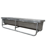 0.45m high x 0.6m wide x 3m long Stainless Steel Drink Trough