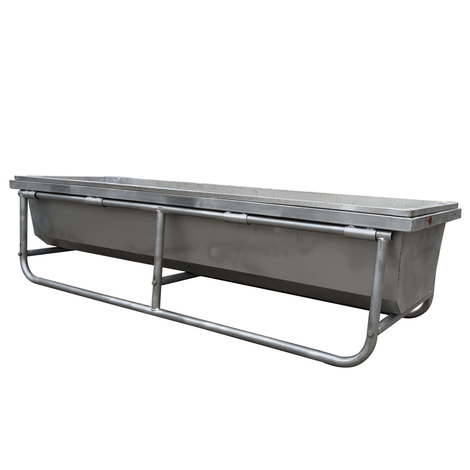 0.45m high x 0.6m wide x 3m long Stainless Steel Drink Trough