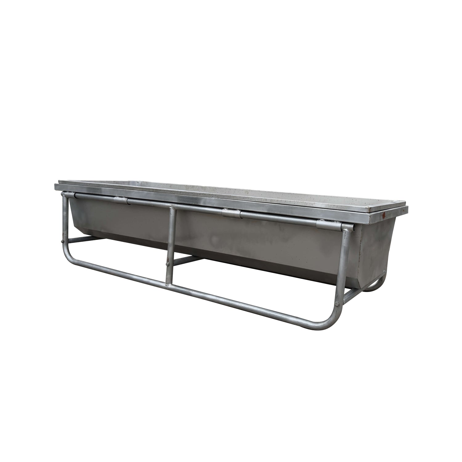 0.45m high x 0.6m wide x 1.96m long Stainless Steel Drink Trough