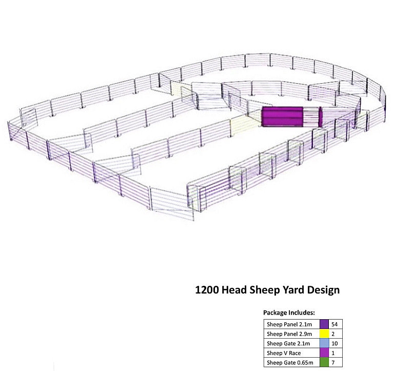 1200 Head Sheep Yard Design