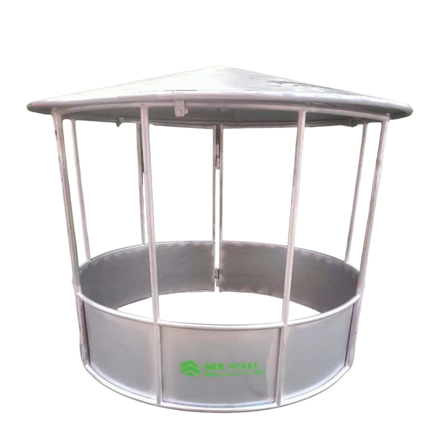 Round hay feeder with Roof