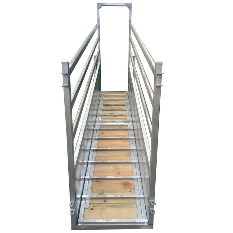 Timber Rack Ramp Cattle loading ramp with timber floor - 3.6m long β Mixsteel