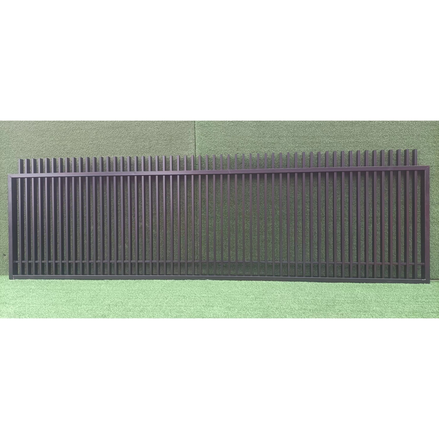 1.2m high x 4m long Steel Blade Fence Sliding Gate