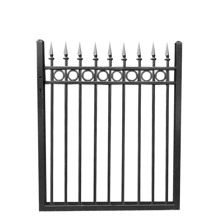 1.2m high x 1m wide Ring and Spear top fence gate – Mixsteel