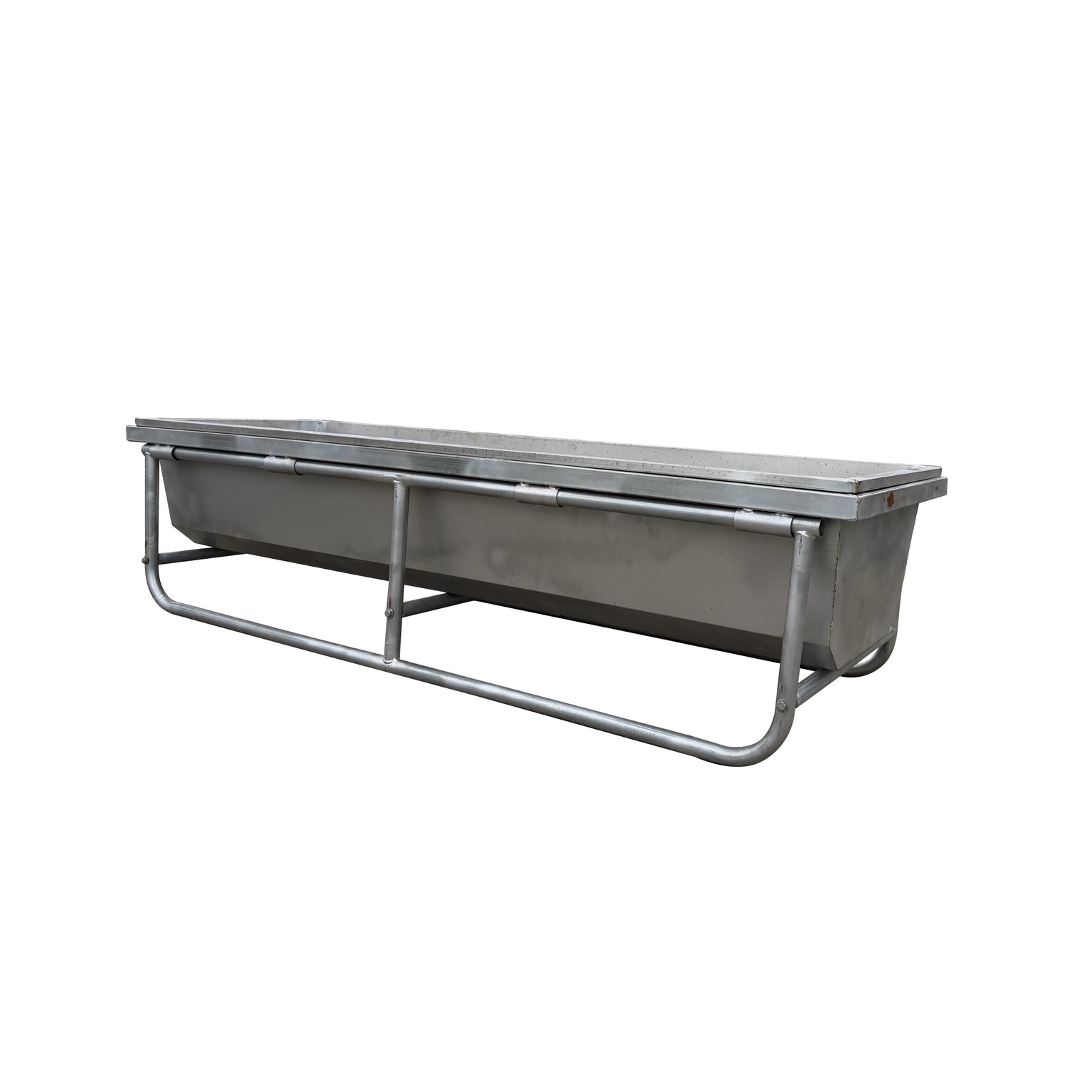 0.45m high x 0.6m wide x 1.96m long Stainless Steel Drink Trough